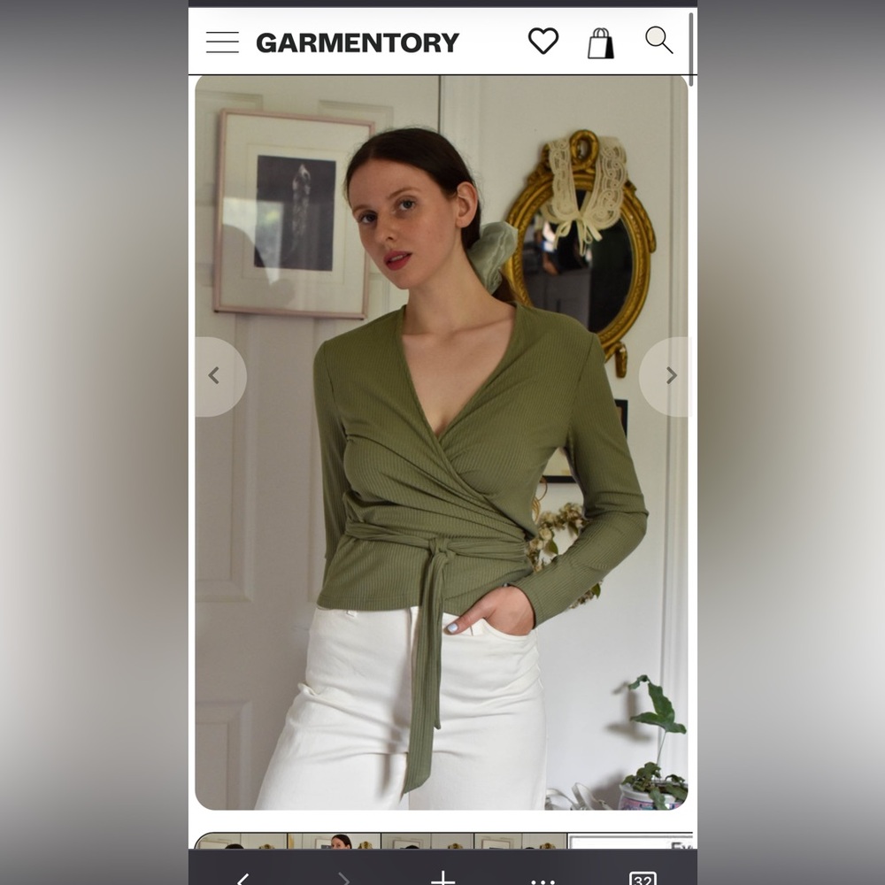 Abigail Ribbed Wrap Top in Match/Sky by Eve Gravel